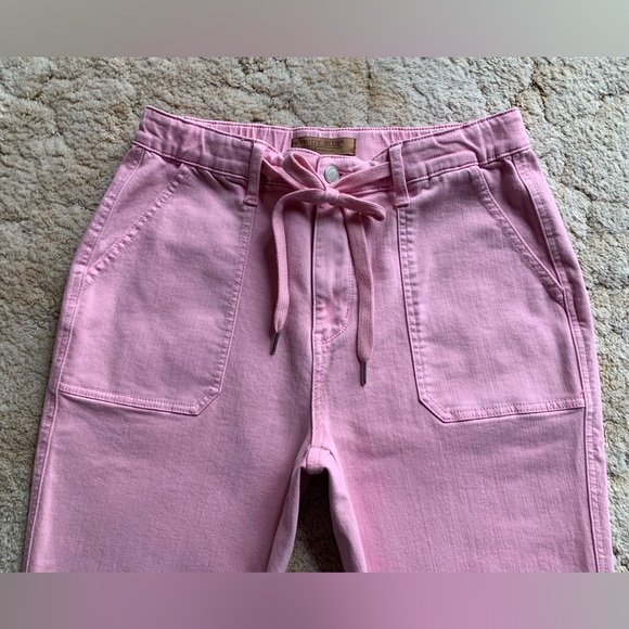 EUC JUDY BLUE LOS ANGELES PINK GARMENT DYED HI-RISE JOGGER JEANS IN SIZE 9/29 - Picture 6 of 15